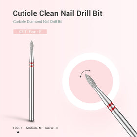 MelodySusie Cuticle Cleaner Nail Drill Bit on a nail care table