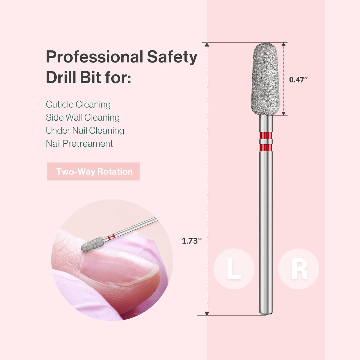 MelodySusie Cuticle Cleaner Nail Drill Bit on a nail care table