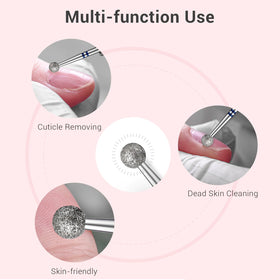MelodySusie Cuticle Cleaner Nail Drill Bit silver finish