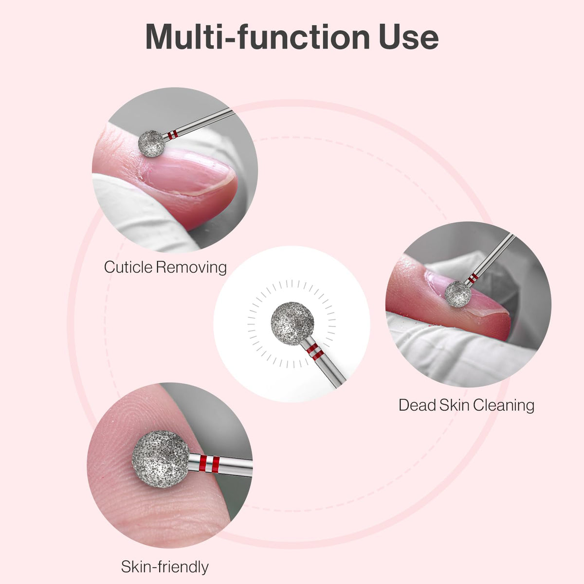 MelodySusie Cuticle Cleaner Nail Drill Bit with tool accessories