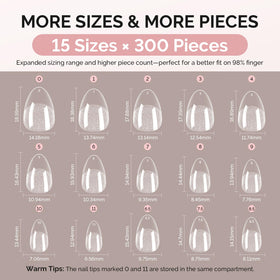 MelodySusie Extra Short Almond Nail Tips with nail polish application