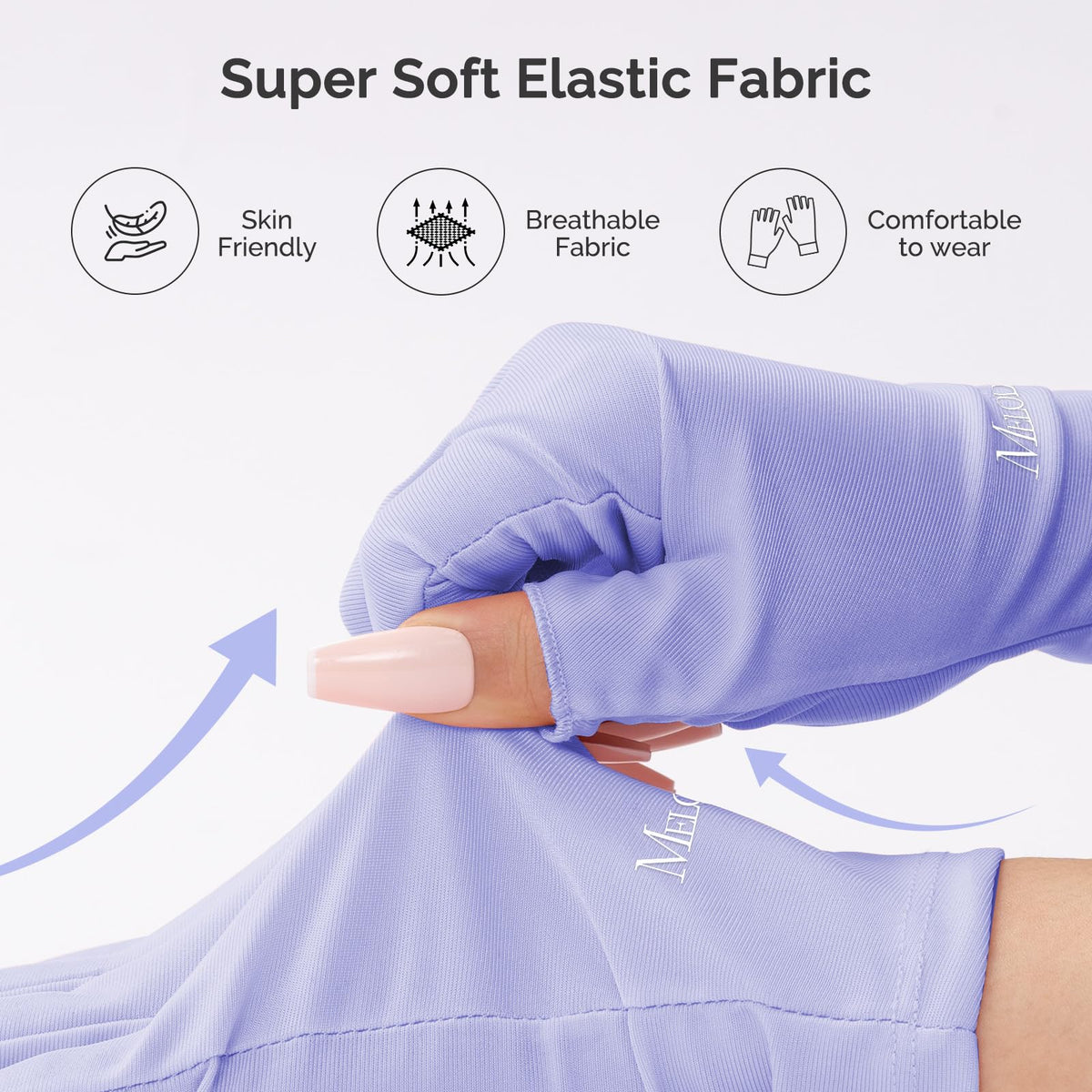 MelodySusie Fingerless UV Protection Gloves close-up of fabric
