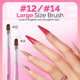 MelodySusie Gel Nail Brush Set on a makeup table
