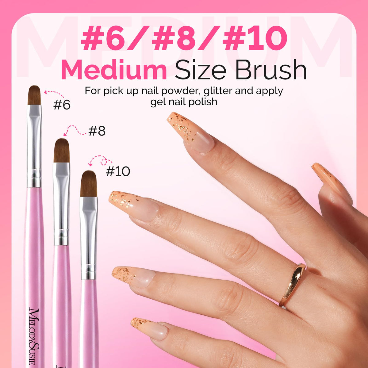 MelodySusie Gel Nail Brushes in stylish packaging