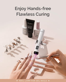 MelodySusie Handheld UV Light in use curing gel nails