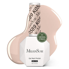 MelodySusie Hema Free Gel Nail Polish 0.5 Fl Oz Beige Nude Pink front view