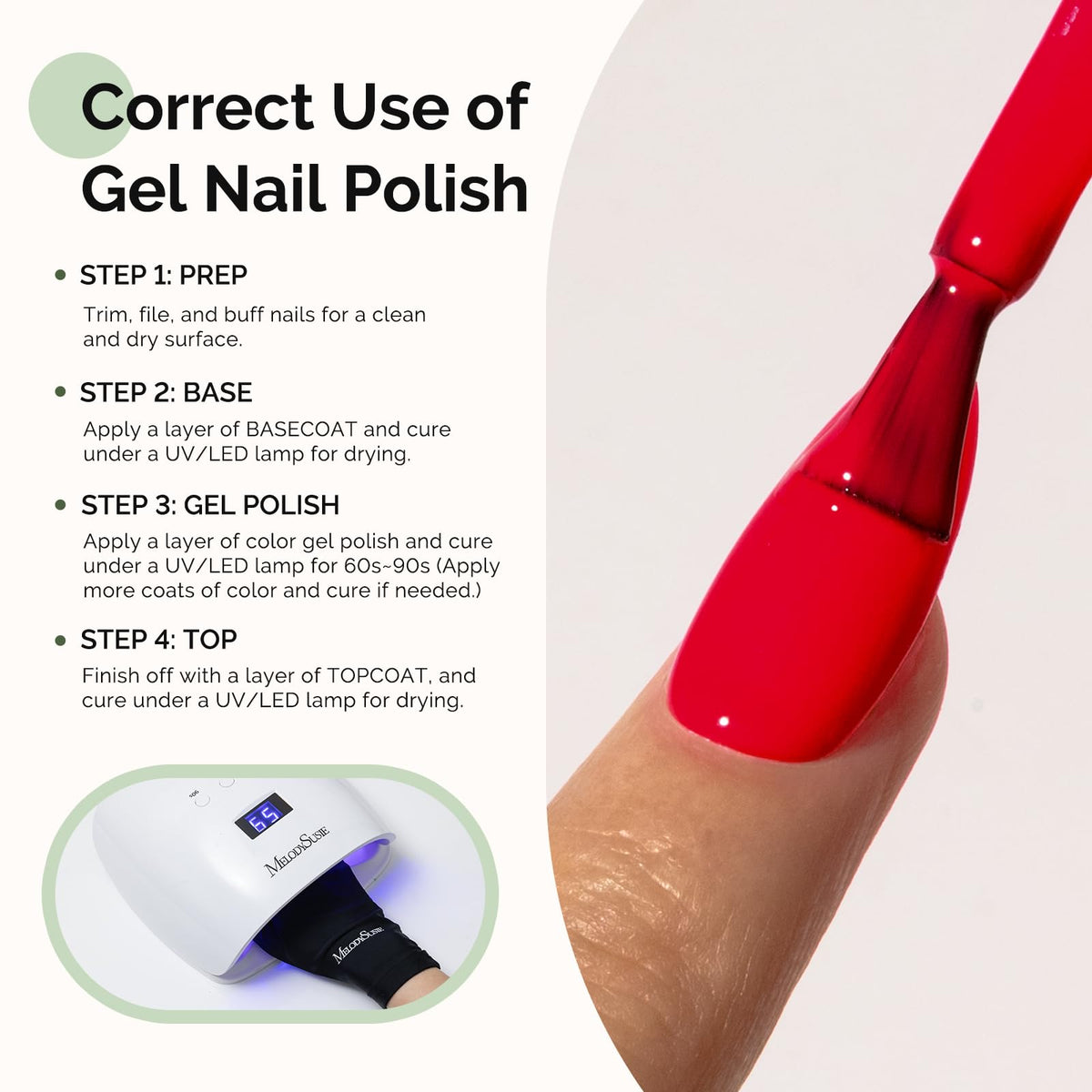 MelodySusie Hema Free Gel Nail Polish in a nail art setup