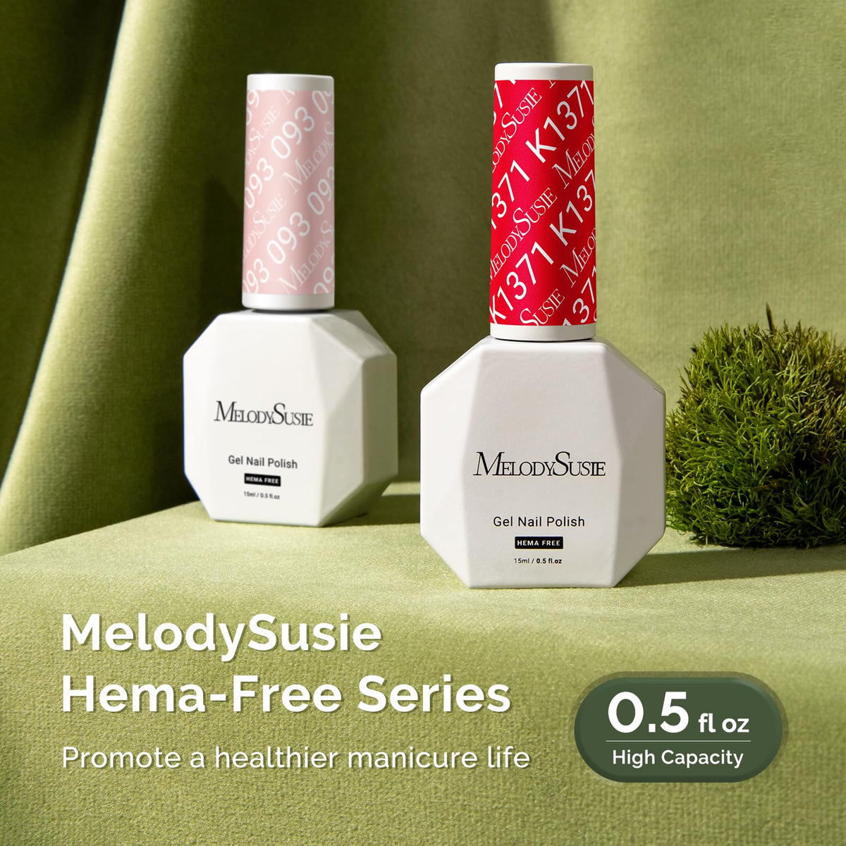MelodySusie Hema Free Gel Nail Polish packaging with ingredients list