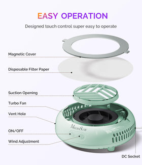 MelodySusie HProA Nail Dust Collector mint green model on a nail care table