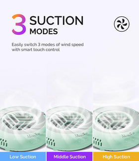 MelodySusie HProA Nail Dust Collector showing adjustable speed settings