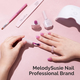 MelodySusie Jelly Gel Nail Polish bottles arranged aesthetically
