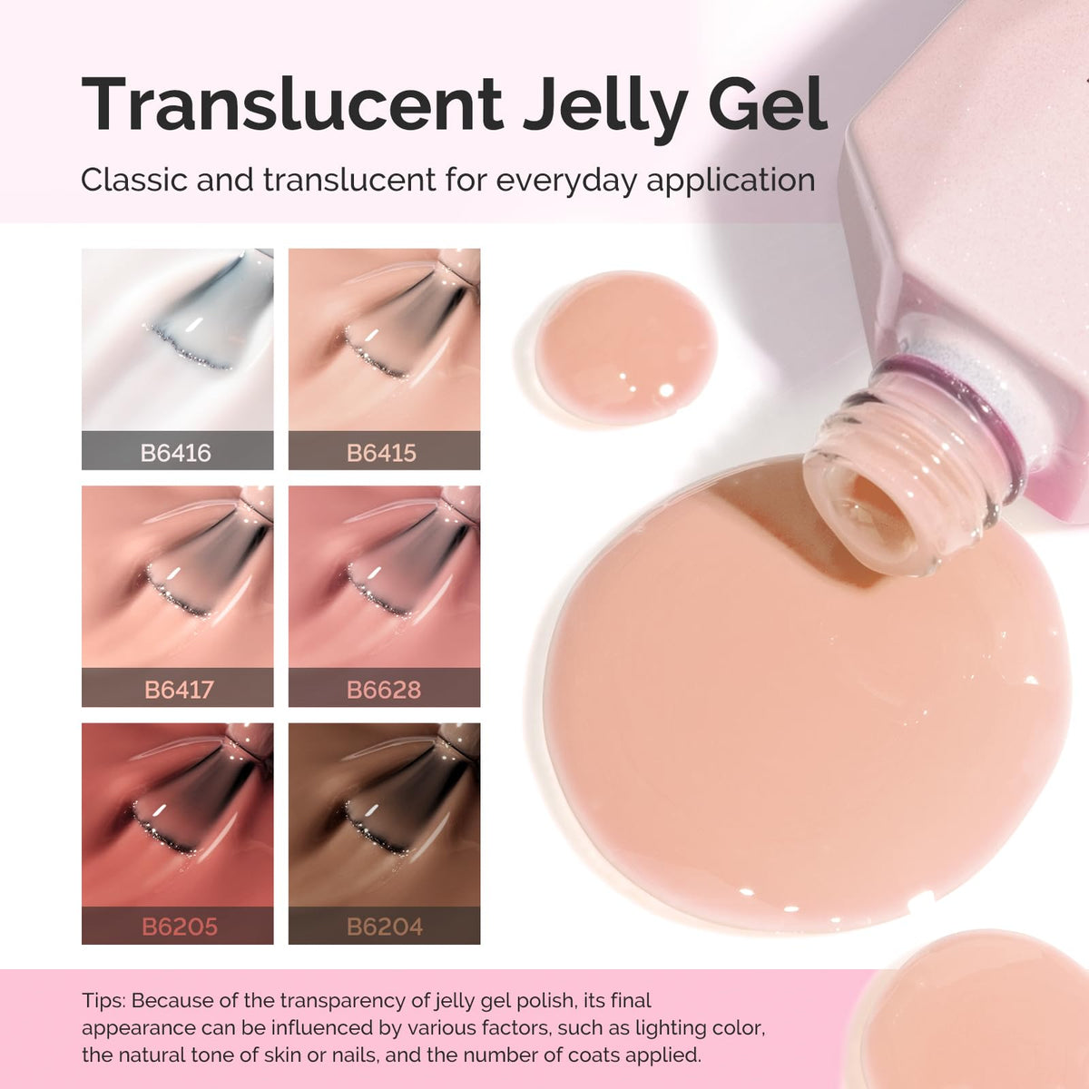 MelodySusie Jelly Gel Nail Polish in milky texture