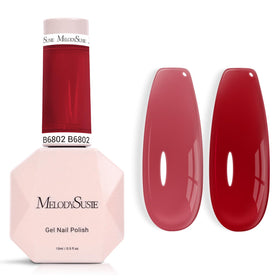 MelodySusie Jeweliver Gel Nail Polish Glassy Red front view