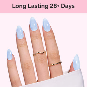 MelodySusie Jeweliver Gel Nail Polish light blue with UV lamp