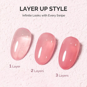 MelodySusie Jeweliver Gel Nail Polish Rose Pink bottle side view