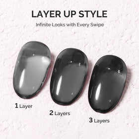 MelodySusie Jeweliver Jelly Gel Nail Polish black bottle side view