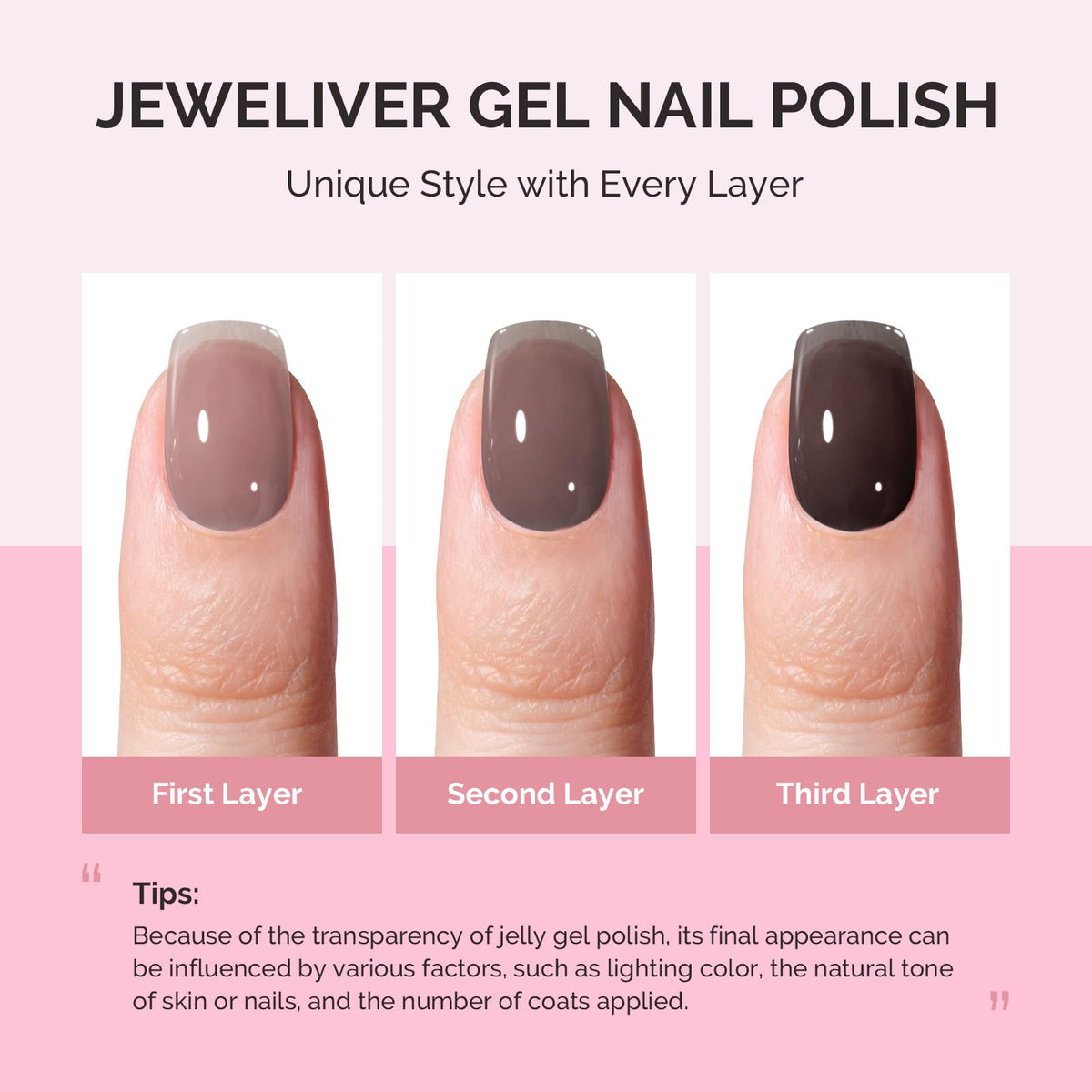 MelodySusie Jeweliver Jelly Gel Nail Polish black colour swatch