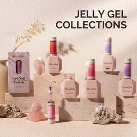 MelodySusie Jeweliver Jelly Gel Nail Polish in use during manicure