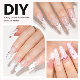 MelodySusie Long Coffin Nail Tips application process