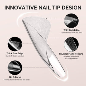 MelodySusie Long Coffin Nail Tips flexible material demonstration