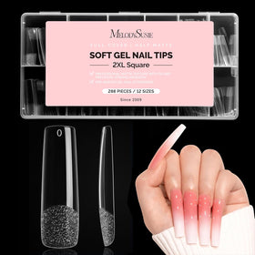 MelodySusie Long Square X Nail Tips 288Pcs packaging front view