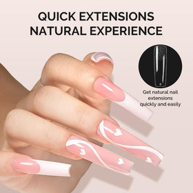 MelodySusie Long Square X Nail Tips showing various sizes