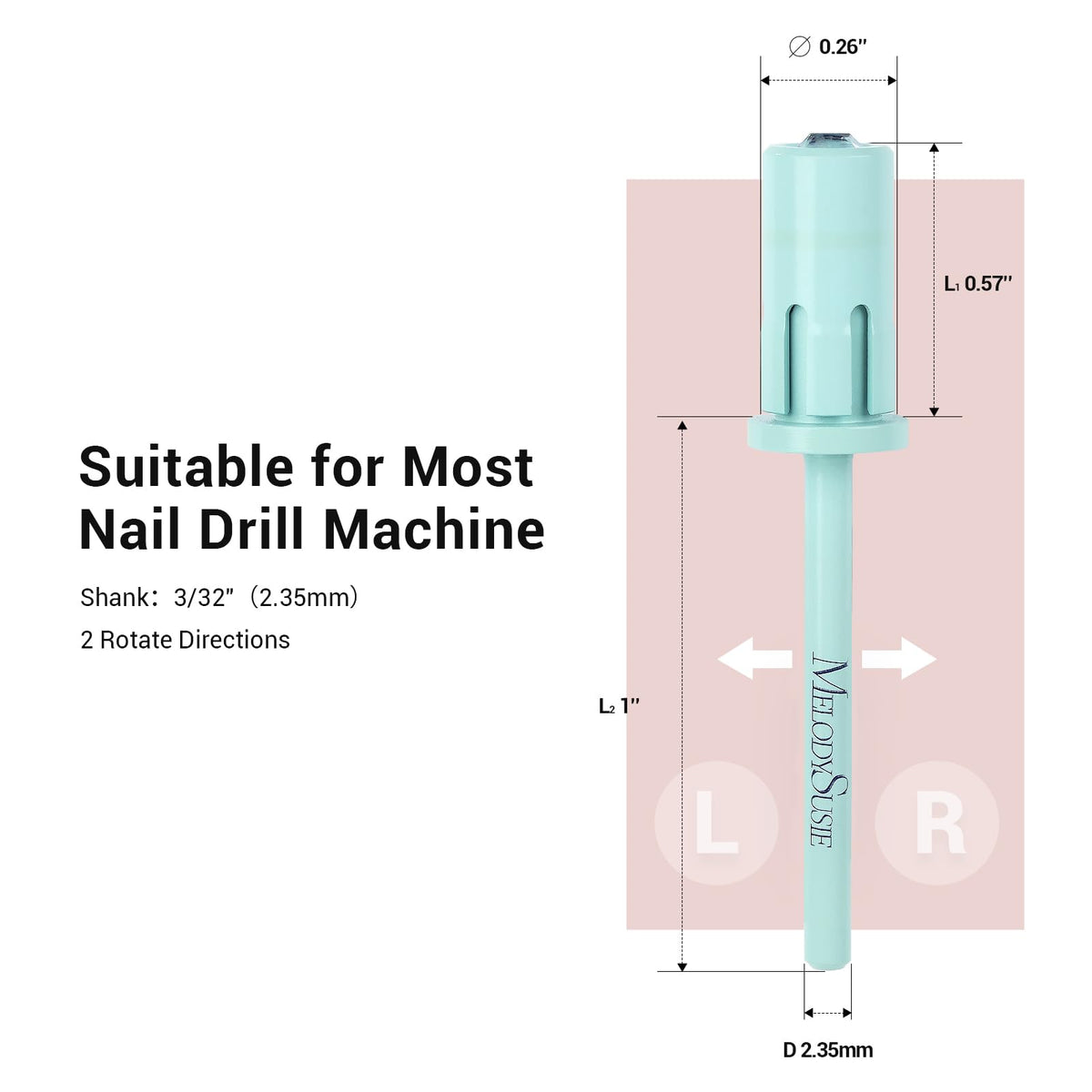 MelodySusie mandrel bit in use during a manicure