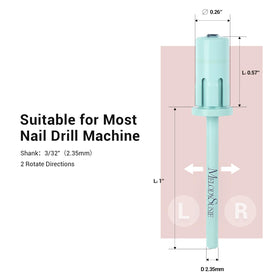 MelodySusie mandrel bit in use during a manicure