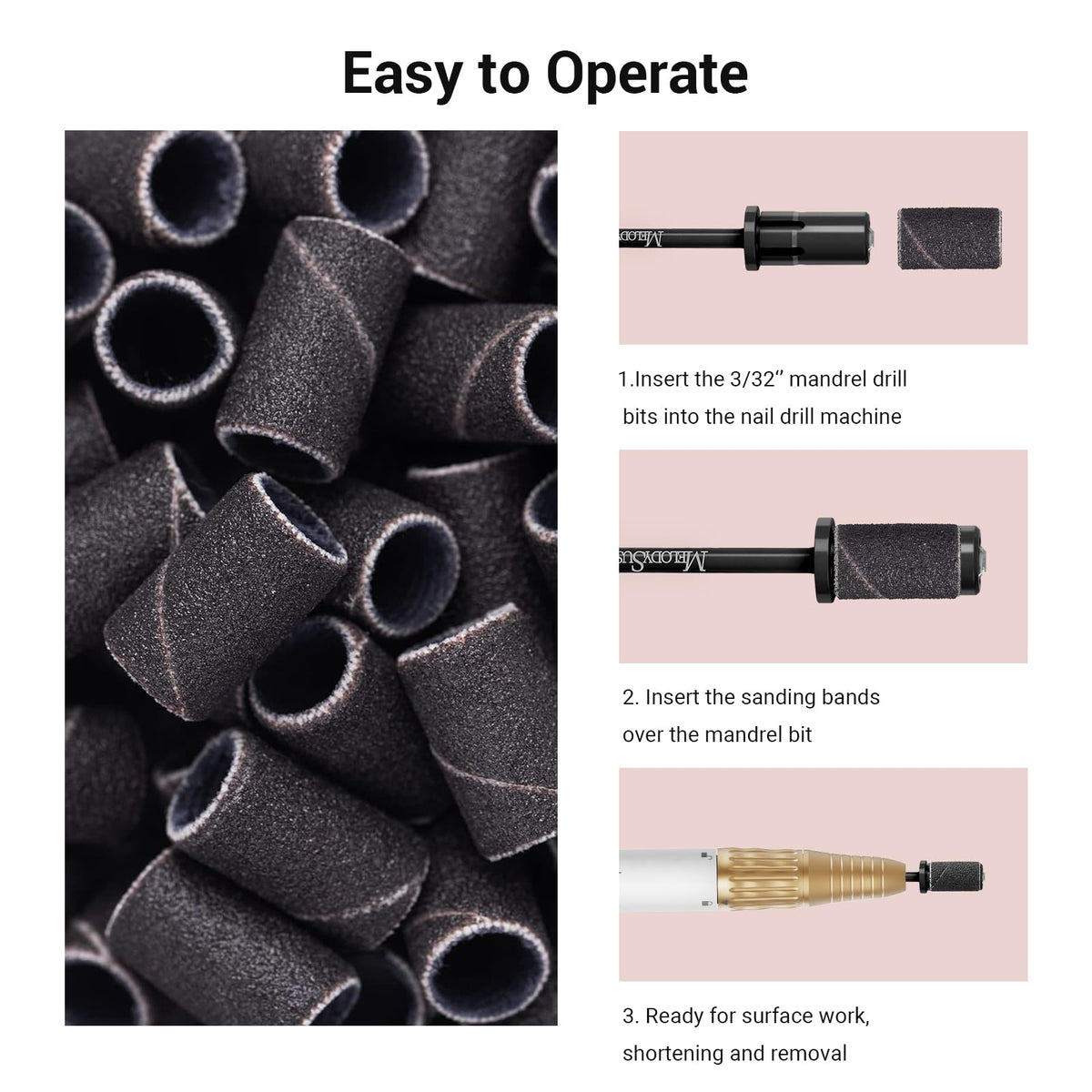MelodySusie Mandrel Bit in use on nails