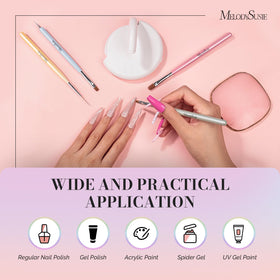 MelodySusie nail art brushes set displayed on a table