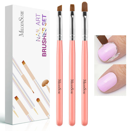 MelodySusie Nail Art Clean Up Brushes Set front view