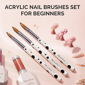 MelodySusie nail brush set in use during application