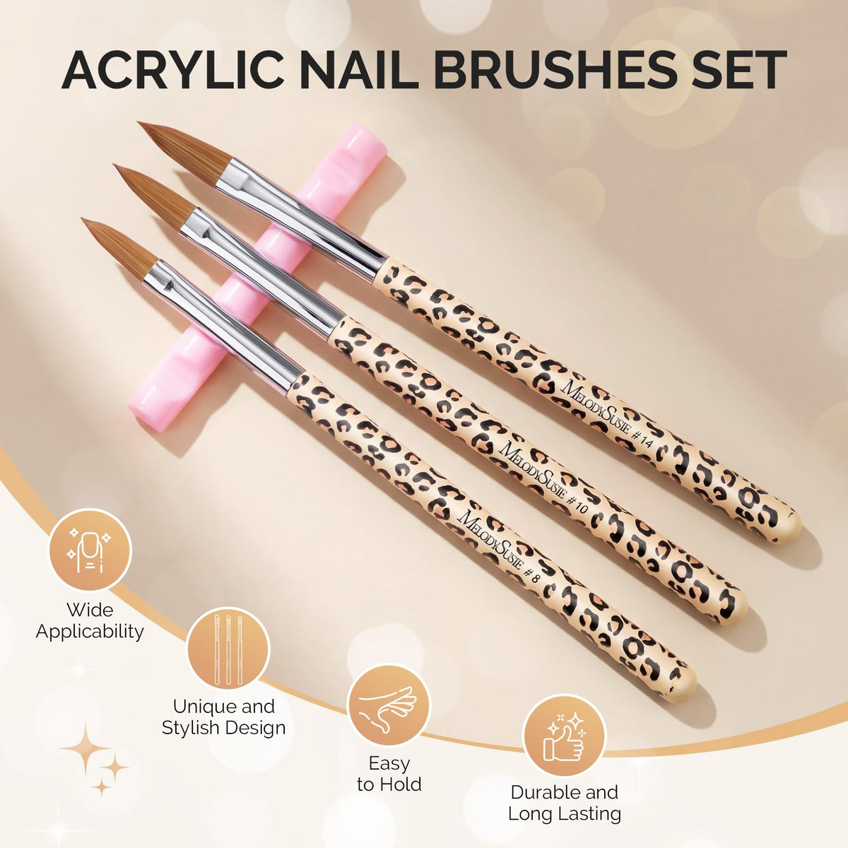 MelodySusie nail brush set with ergonomic design