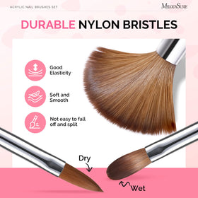 MelodySusie nail brush set with pen holder