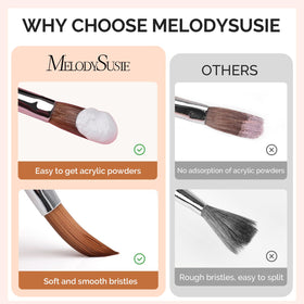 MelodySusie nail brushes sizes 8, 10, and 14