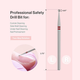 MelodySusie nail drill bit demonstrating two-way rotation feature
