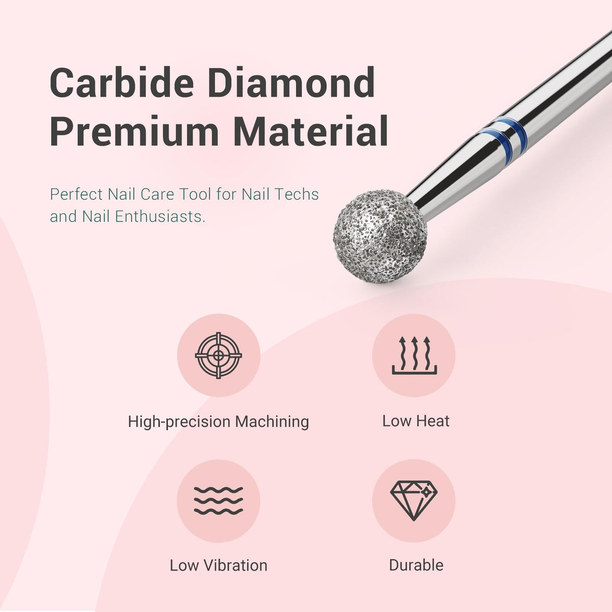 MelodySusie Nail Drill Bit showing two-way rotation feature