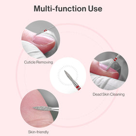 MelodySusie Nail Drill Bit showing two-way rotation feature