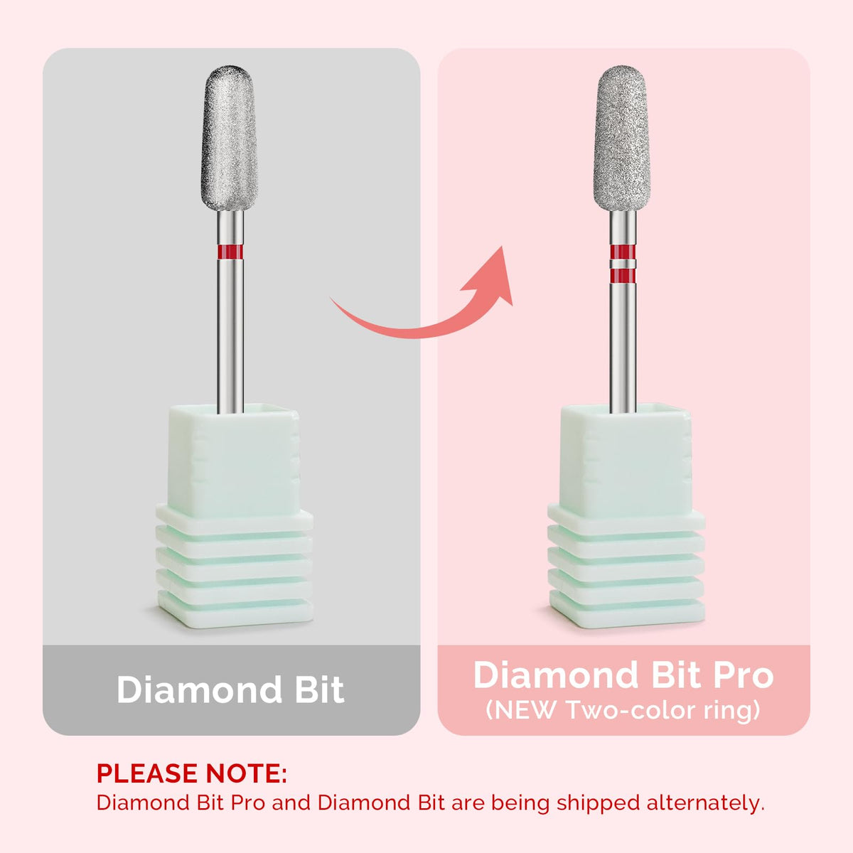 MelodySusie Nail Drill Bit side view with shank size 3/32''