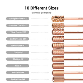 MelodySusie Nail Drill Bits 3/32'' Rose Gold packaging