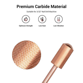 MelodySusie Nail Drill Bits 3/32'' Rose Gold side view