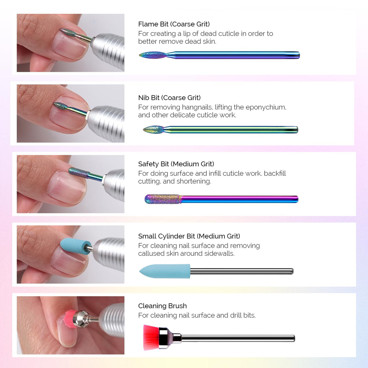 MelodySusie nail drill bits for acrylic nails