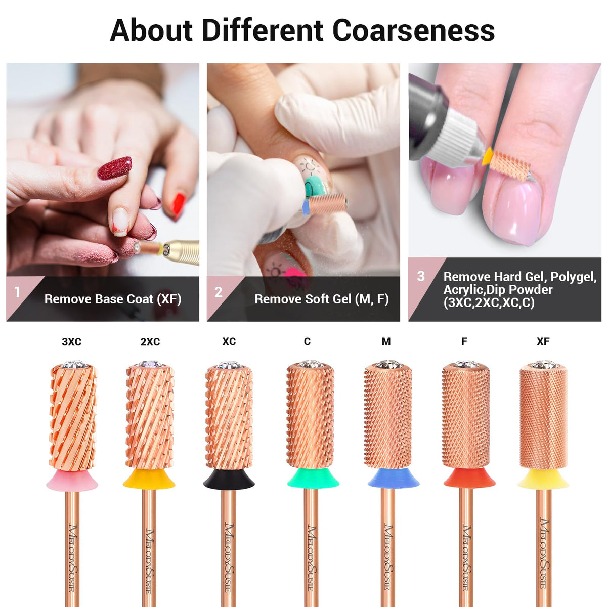 MelodySusie Nail Drill Bits in packaging