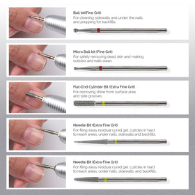 MelodySusie nail drill bits in use during manicure
