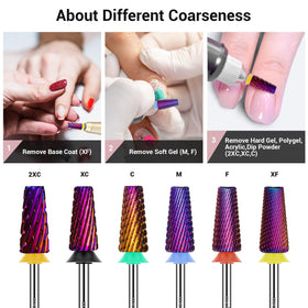 MelodySusie nail drill bits on a nail care table
