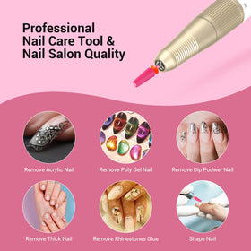 MelodySusie nail drill bits on a nail care table