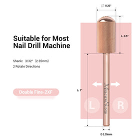 MelodySusie Nail Drill Bits Rose Gold on a nail drill