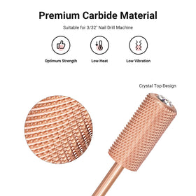 MelodySusie Nail Drill Bits Rose Gold side view
