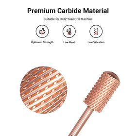 MelodySusie Nail Drill Bits Rose Gold side view