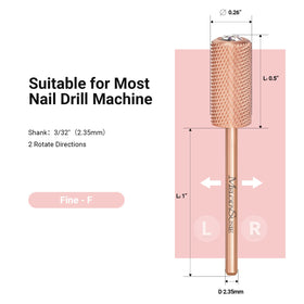 MelodySusie Nail Drill Bits Rose Gold with drill